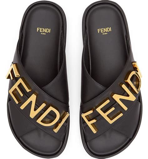 fendi women's slides|Fendi flat slides.